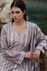 Zara Shahjahan - Winter 3PC Dhanak Embroidered Suit - BFB0450